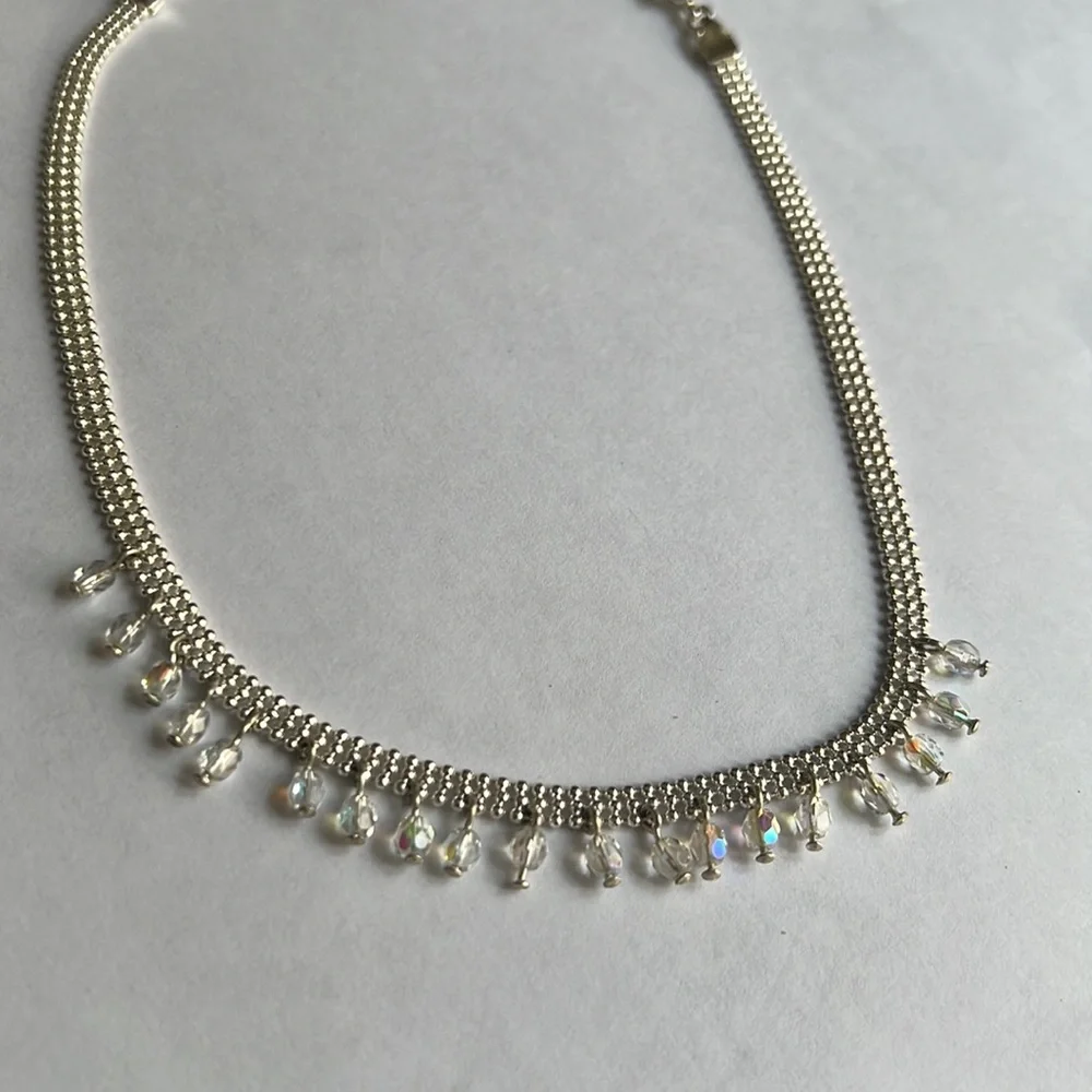 1928 Vintage Timeless Silver Choker  Statement Necklace - Picture 5 of 12